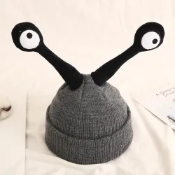 Gorras y sombrerosGorro de punto cálido - ojos largos divertidos
