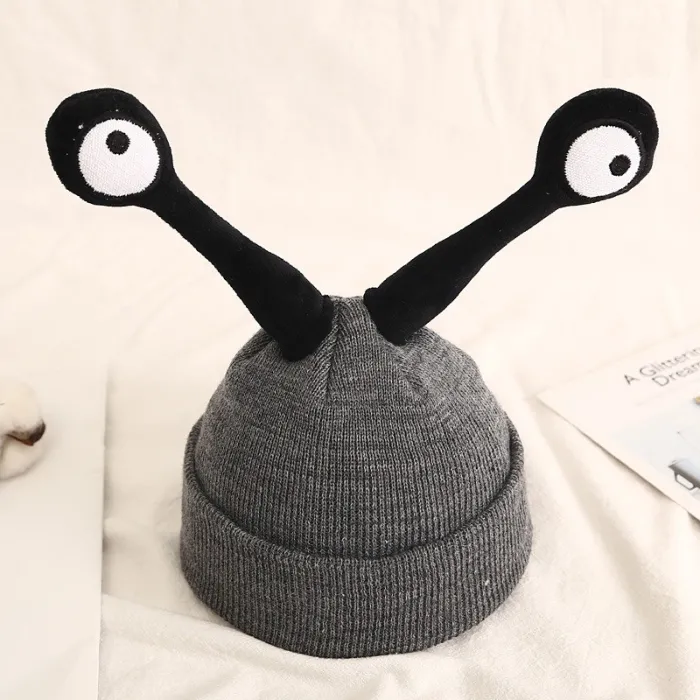 Gorras y sombrerosGorro de punto cálido - ojos largos divertidos