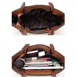 Elegant skuldertaske i læder
