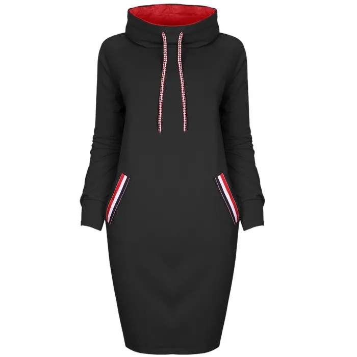 Elegant knelang kjole - med turtleneck