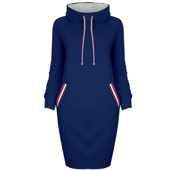 Elegant knee length dress - with turtleneckDresses