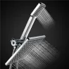 Jet pluie carré - pomme de douche double - flexible - inverseur 3 voies - set