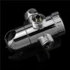 Square rainfall jet - double shower head - hose - 3-way water diverter - setShower Heads