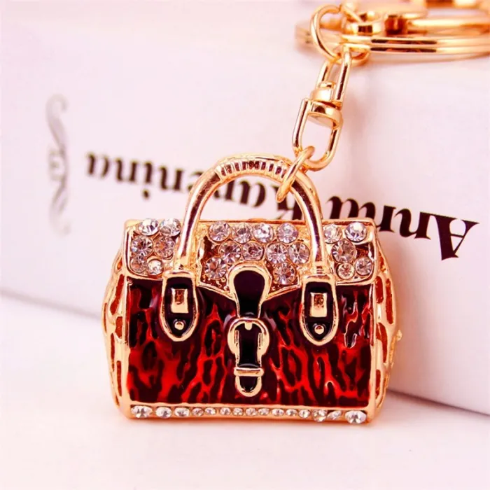 Bolsa cristal dourada - chaveiro