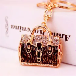 Bolsa cristal dourada - chaveiro