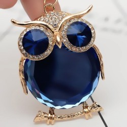Blue crystal owl - keychainKeyrings