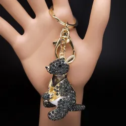Porte-clés kangourou en cristal