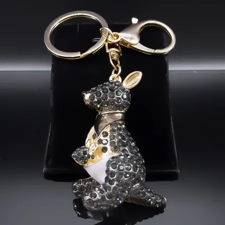 Porte-clés kangourou en cristal