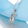 Conjuntos de joyasConjunto de joyas de plata con búhos - collar / pendientes