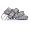 Leren riem met klinknagels / sterren - metalen gespRiemen