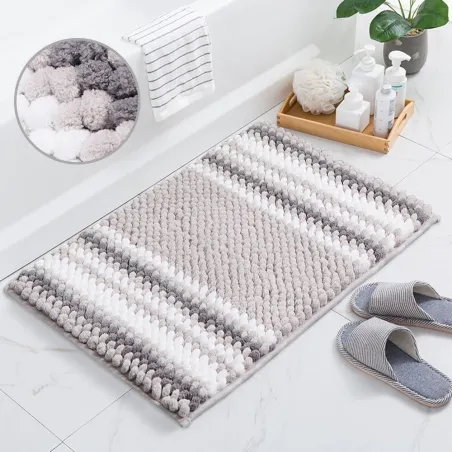 Miękka mata podłogowa w paski - antypoślizgowaDywany