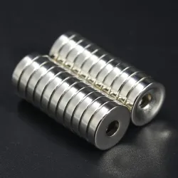 N35 - neodymmagnet - sterk rund skive - 12mm * 3mm - med 4mm hull
