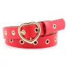 Klassisk læderbælte - hjerteformet metalspænde
