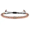PulserasPulsera de cuentas de cobre con un cubo de cristal - cuerda ajustable