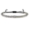 PulserasPulsera de cuentas de cobre con un cubo de cristal - cuerda ajustable
