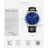 OUKESHI - Montre à quartz en acier inoxydable - bracelet cuir