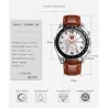 OUKESHI - elegant quartz horloge van roestvrij staal - leren armbandHorloges