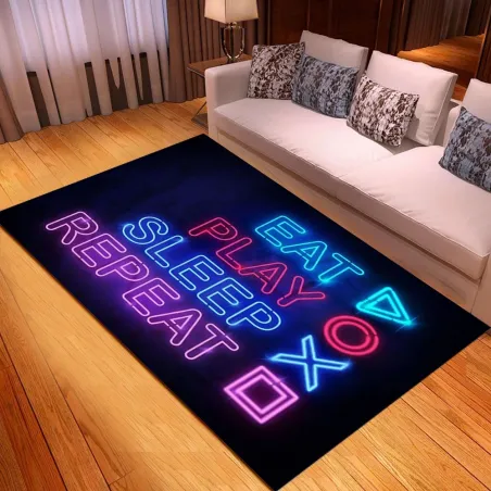 Tapis de sol décoratif - moquette - symboles console de jeux