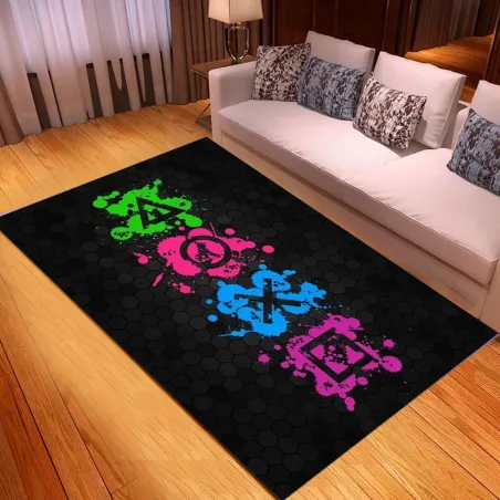 Tapis de sol décoratif - moquette - symboles console de jeux