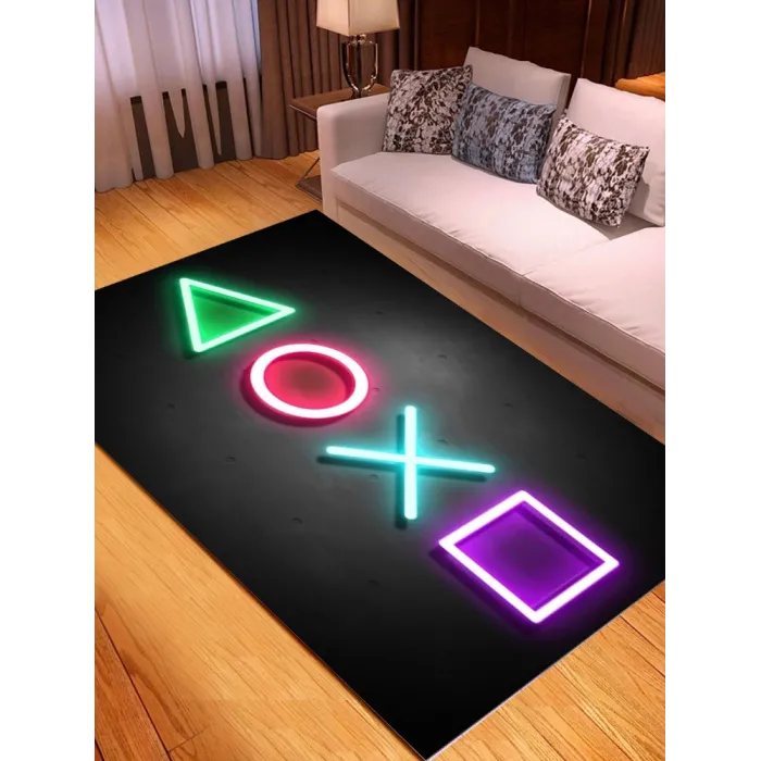 Tapis de sol décoratif - moquette - symboles console de jeux
