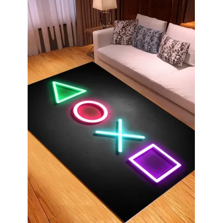 Tapis de sol décoratif - moquette - symboles console de jeux