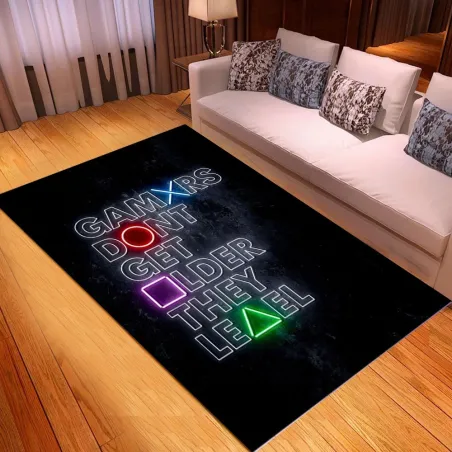 Tapis de sol décoratif - moquette - symboles console de jeux