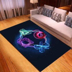 Dekorativ gulvmatte - teppe - spillkonsollsymboler