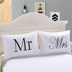 Mr & Mrs - cushion cover - 2 piecesCushion covers