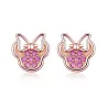 Bow / crystals - 925 sterling silver earringsEarrings