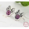 Bow / crystals - 925 sterling silver earringsEarrings