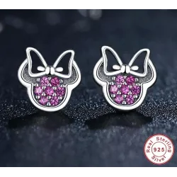 Rosett / kristaller - 925 sterling silver örhängen
