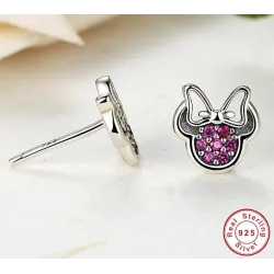Rosett / kristaller - 925 sterling silver örhängen