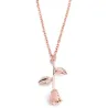 Elegante collana con ciondolo rosa