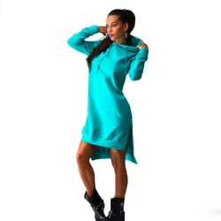 Damesjurk met capuchon - lange truiHoodies & Truien