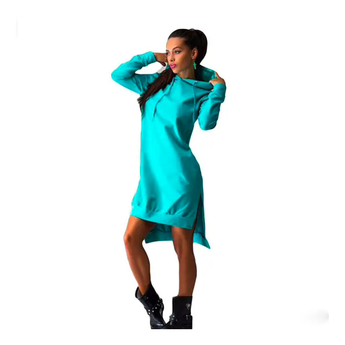 Hoodies & JerséisVestido con capucha para mujer - jersey largo