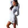 Damesjurk met capuchon - lange truiHoodies & Truien