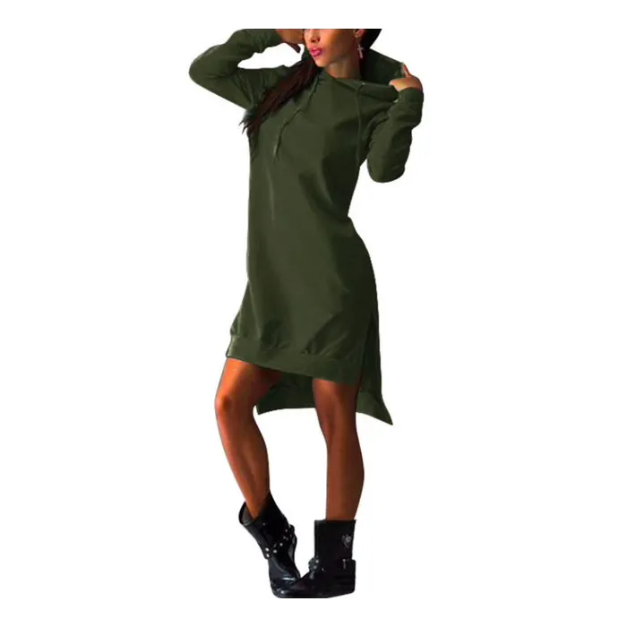 Hoodies & JerséisVestido con capucha para mujer - jersey largo