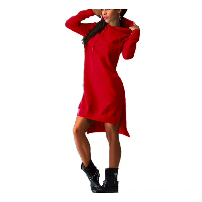 Hoodies & JerséisVestido con capucha para mujer - jersey largo