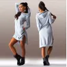 Hoodies & JerséisVestido con capucha para mujer - jersey largo
