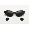 Gafas de solGafas de sol estilo ojo de gato - con cadena / corazón