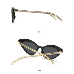 Gafas de solGafas de sol estilo ojo de gato - con cadena / corazón