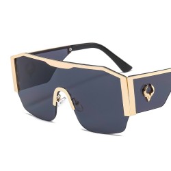 Modne okulary przeciwsłoneczne oversize - logo bykaOkulary Przeciwsłoneczne