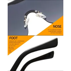 Mode übergroße Sonnenbrille - Stierlogo