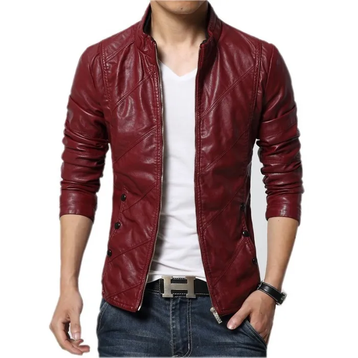 ChaquetasChaqueta de cuero delgada - con cremalleras / bolsillos