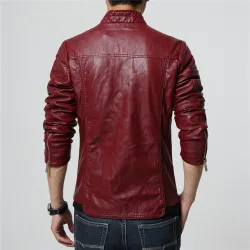 ChaquetasChaqueta de cuero delgada - con cremalleras / bolsillos