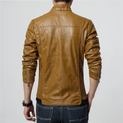 Slim leather jacket - with zippers / pocketsJackets