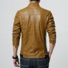 Slank leren jack - met ritsen / zakkenJassen