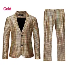 PantalonesTraje de hombre - lentejuelas a cuadros arcoíris