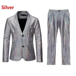 PantalonesTraje de hombre - lentejuelas a cuadros arcoíris