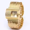Luxurious Quartz watch with crystals - wide gold braceletWatches